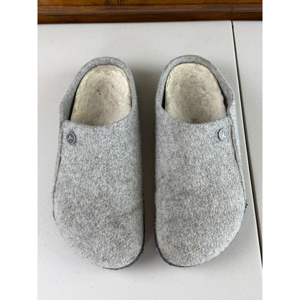 Birkenstock Women's Gray "Zermatt" Shearling Slipper Clog Sz 39 or 8/8.5
